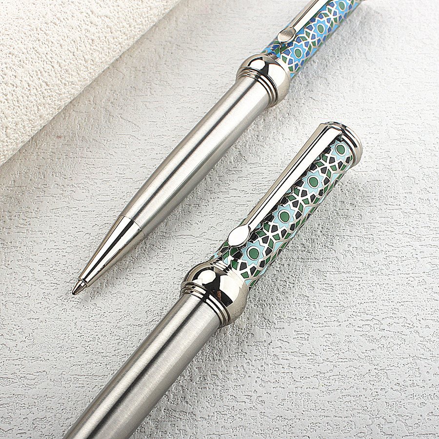 Vintage metalen balpen met pau - Vintage Collectible Pens recensie en prijs